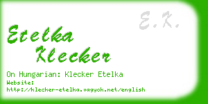 etelka klecker business card